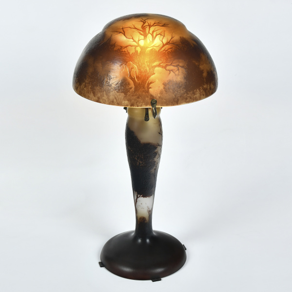 Настольная лампа в стиле Галле «Лесной пейзаж»