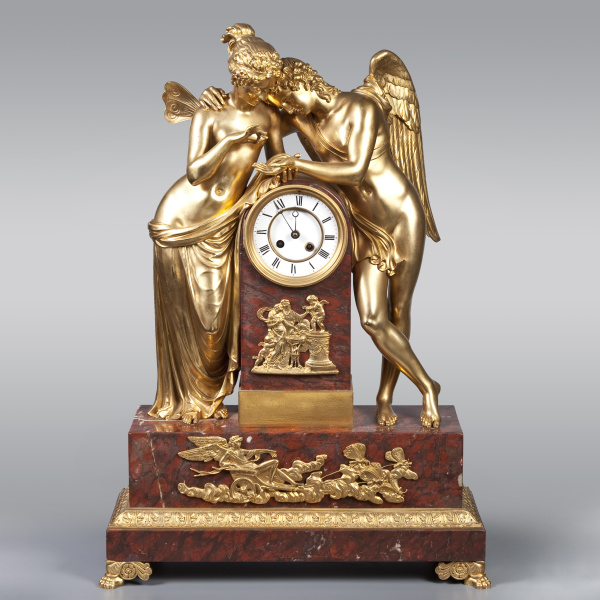 Каминные часы «Амур и Психея» стиле Людовика XVI