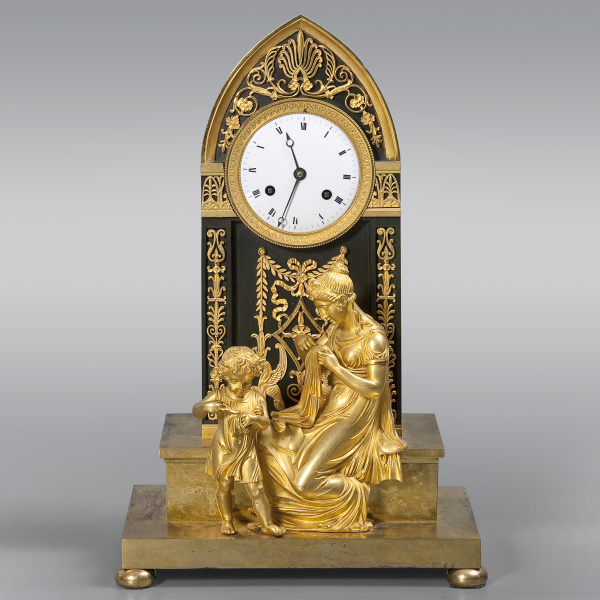Французские кабинетные часы «Мать и дитя»