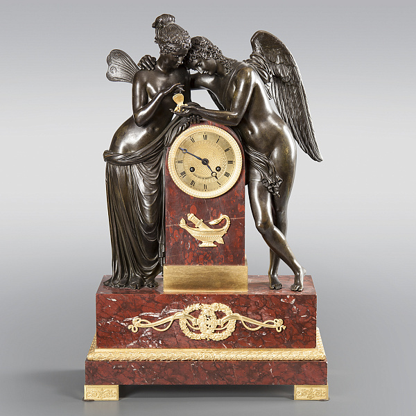 Французские каминные часы «Амур и Психея»