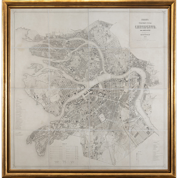 Гравюра «План столичного города С. Петербурга, вновь снятый в 1858 году»