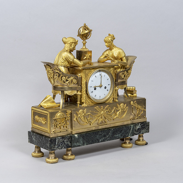 Каминные часы «Аллегория учения» по модели Жана-Андре Райхе