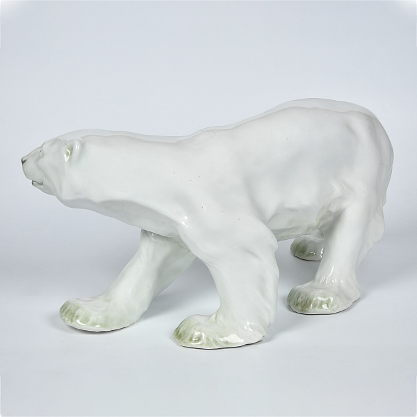 Скульптура «Белый медведь» Императорского фарфорового завода