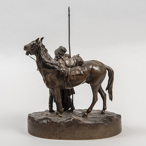 Скульптура «Прощание казака с казачкой» по модели В.Я. Грачёва